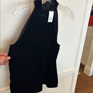 NWT GAP Classic Black Velvet Halter Top